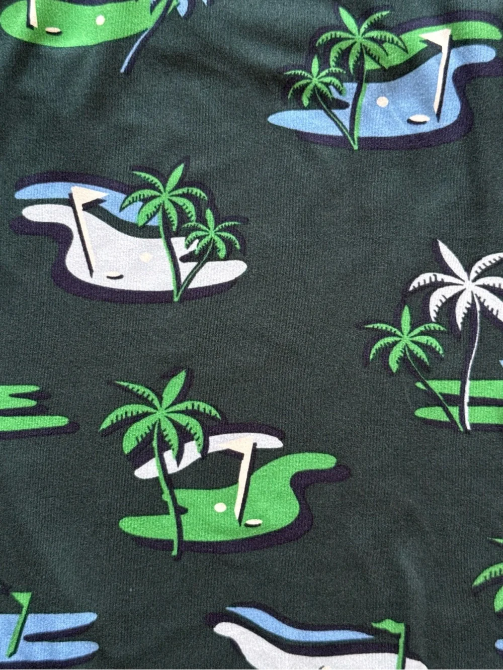 PGA TOUR Sleepwear Mens Soft Touch Beach Golf Course Jersey Pants, June Bug - S
